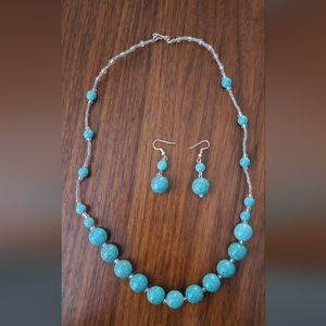 Matching necklace and earrings